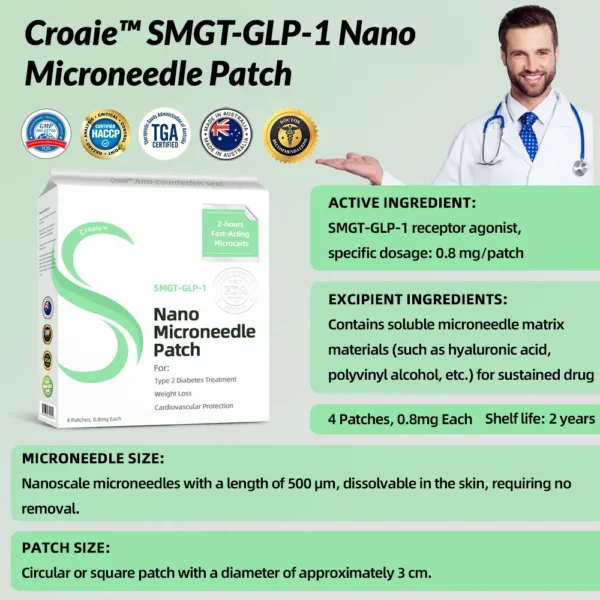 Croaie™ SMGT-GLP-1 Nano Microneedle Patch