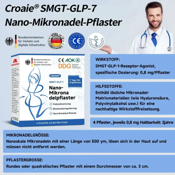 Croaie® 𝐒𝐌𝐆𝗧-𝗚𝐋𝐏-𝟭 Nano-𝗠ikronadel-𝗣flaster