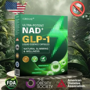 Croaie® GLP-1 Metabolic Support – Ultra Concentrated Liquid Pearls with NAD+, Moringa & ACV – Appetite Control, Weight Management & Cardiovascular Support