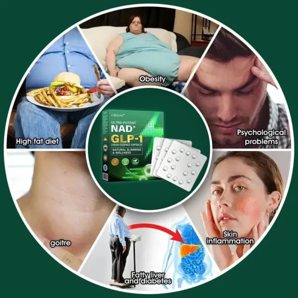 Croaie® GLP-1 Metabolic Support – Ultra Concentrated Liquid Pearls with NAD+, Moringa & ACV – Appetite Control, Weight Management & Cardiovascular Support