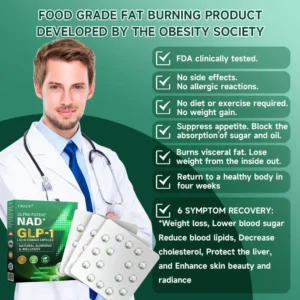 Croaie® GLP-1 Metabolic Support – Ultra Concentrated Liquid Pearls with NAD+, Moringa & ACV – Appetite Control, Weight Management & Cardiovascular Support