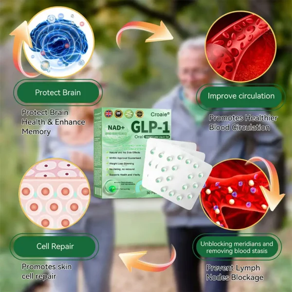 Croaie® GLP-1 Oral Weight Loss Liquid Gel🏅 - NAD+ & Moringa & ACV & Keto BHB — Obesity, Cardiovascular Disease, Diabetes, Sleep Apnea, Joint Problems and More