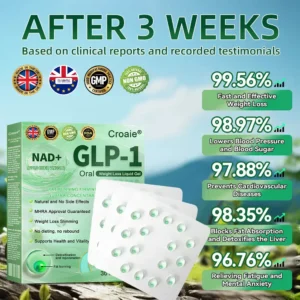 Croaie® GLP-1 Oral Weight Loss Liquid Gel🏅 - NAD+ & Moringa & ACV & Keto BHB — Obesity, Cardiovascular Disease, Diabetes, Sleep Apnea, Joint Problems and More