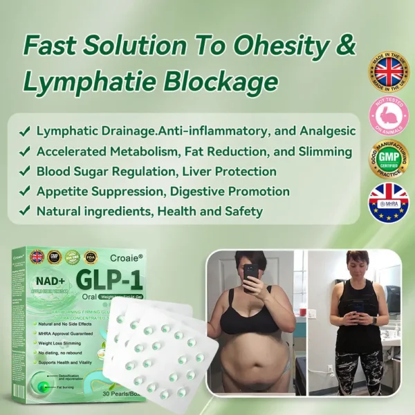 Croaie® GLP-1 Oral Weight Loss Liquid Gel🏅 - NAD+ & Moringa & ACV & Keto BHB — Obesity, Cardiovascular Disease, Diabetes, Sleep Apnea, Joint Problems and More