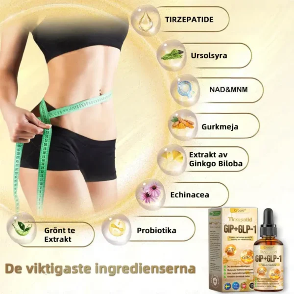 Croaie® Tirzepatide GIP + GLP-1 Dual Agonist Slimming & Wellness Drops