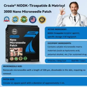 𝑪𝒓𝒐𝒂𝒊𝒆® 𝗡𝗜𝗗𝗗𝗞-𝗧𝗶𝗿𝘇𝗲𝗽𝗮𝘁𝗶𝗱𝗲 & 𝗠𝗮𝘁𝗿𝗶𝘅𝘆𝗹 3000 𝑵𝒂𝒏𝒐 𝑴𝒊𝒄𝒓𝒐𝒏𝒆𝒆𝒅𝒍𝒆 𝑷𝒂𝒕𝒄𝒉