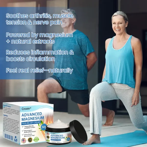 Croaie® Advanced Magnesium Pain Relief Cream(Treats Arthritis, Neuropathy, Rheumatism, Sports Injuries & More)