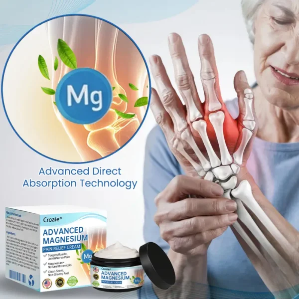 Croaie® Advanced Magnesium Pain Relief Cream(Treats Arthritis, Neuropathy, Rheumatism, Sports Injuries & More)