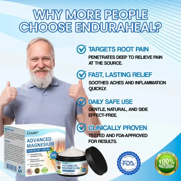 Croaie® Advanced Magnesium Pain Relief Cream(Treats Arthritis, Neuropathy, Rheumatism, Sports Injuries & More)