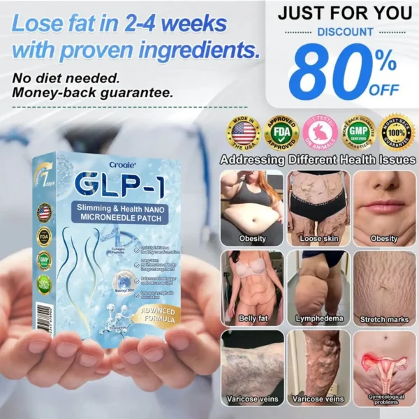 FDA Official Store |🎁 Croaie® GLP-1 Nano-Microneedle Patch with Collagen & Matrixyl 3000丨Obesity, Cardiovascular Disease, Diabetes, Sleep Apnea, Joint Problems and More